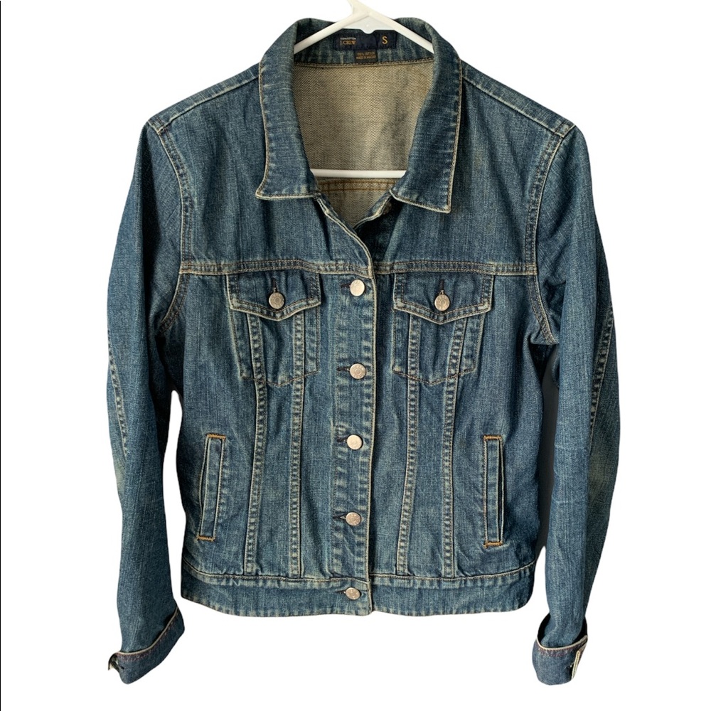 J. Crew 100% Cotton Denim Button Up Jacket Women’s Size Small